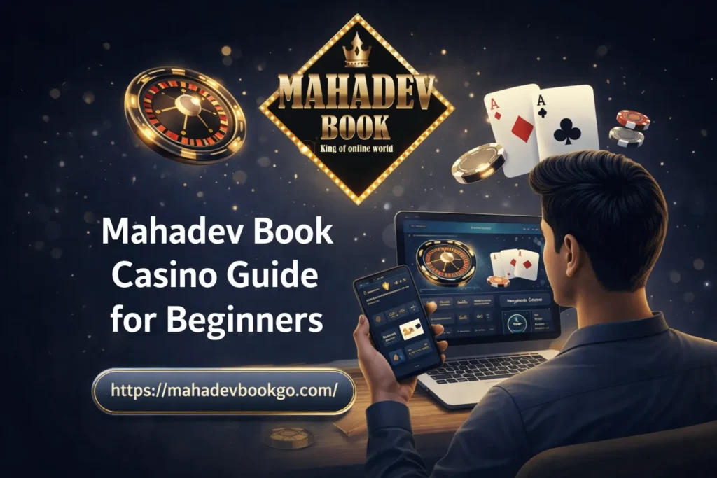 Mahadev Book casino guide for beginners showing simple online casino games and user-friendly gaming interface